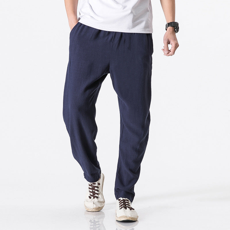 Casual harem pants for men in breathable linen material Chic and Style