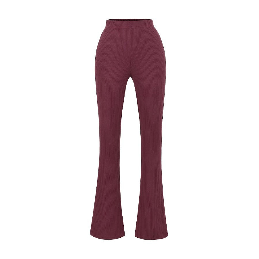 Elegant flared pants for women in high-quality elastic stretch material with high waist Chic and Style