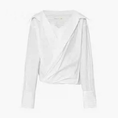 Chemisier Long Sleeve Wrap Over Femme Chic und Stil
