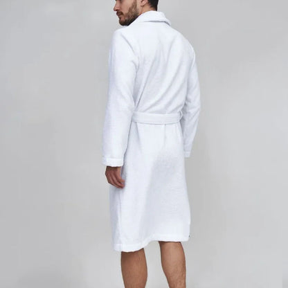 Cozy terry bathrobe for men with belt Chic und Stil