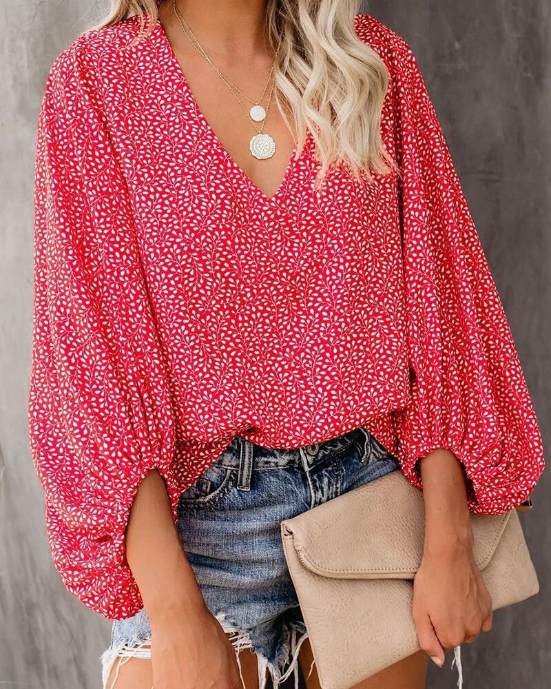 Blouse femme avec des manches larges et un motif floral Chic und Stil