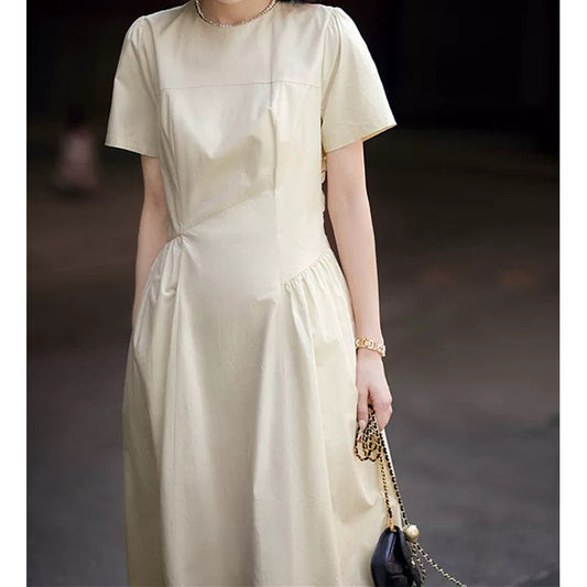 Robe maxi A-line pour femme avec jupe plissée Chic und Stil