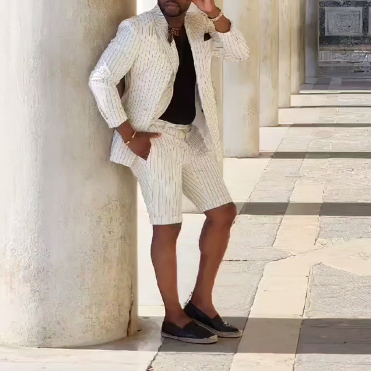 Costume élégant pour hommes avec motif rayé et coupe moderne Chic und Stil