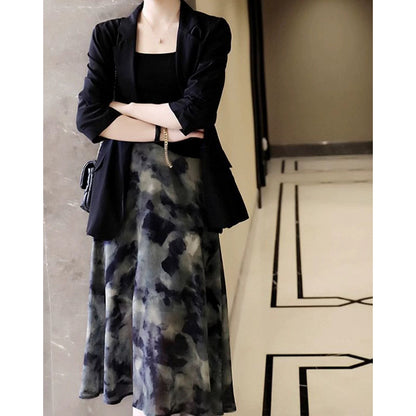 Jupe maxi fluide pour femmes avec imprimé artistique Chic und Stil