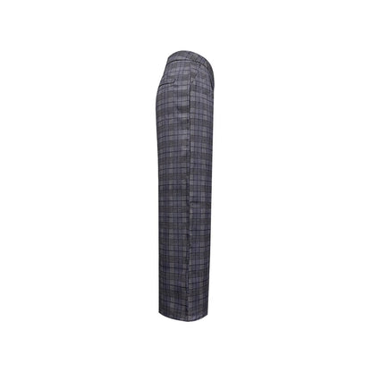 Pantalon à carreaux taille haute pour dames avec jambe large et coupe élégante Chic und Stil