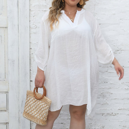 Femmes Robe Tunique de Plage Légère Chic und Stil