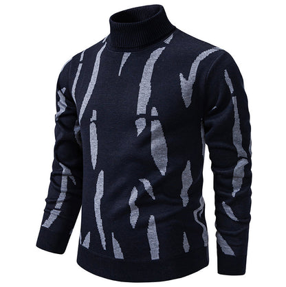 Pull roulé tendance pour hommes avec motif accrocheur Chic und Stil