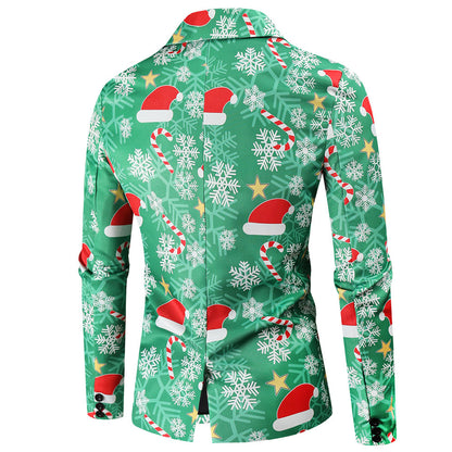 Blazer de fête pour hommes avec motif de Noël et coupe moderne Chic und Stil