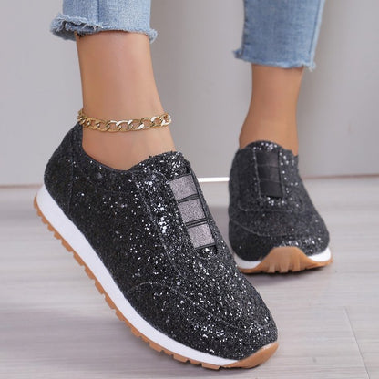 Baskets à Enfiler Brillantes Chic und Stil pour Femmes