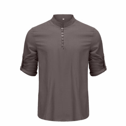 Chemise pour hommes avec des boutons modernes et des manches enroulées pratiques Chic und Stil