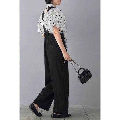 Blouse élégante pour femmes avec des pois et des manches bouffantes Chic und Stil