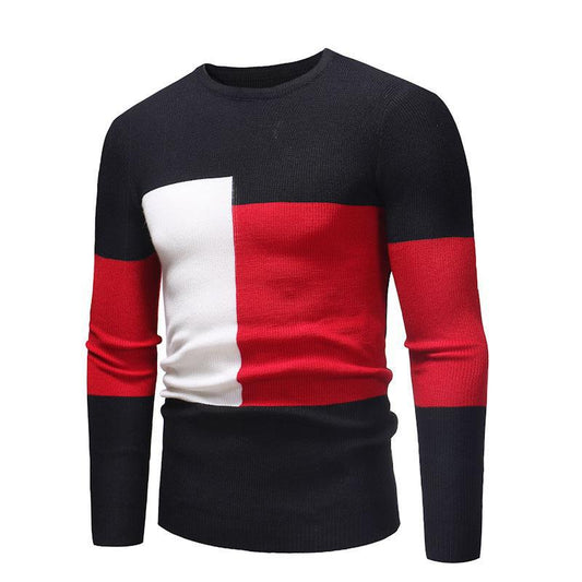 Pull homme designer avec motif à blocs moderne Chic und Stil