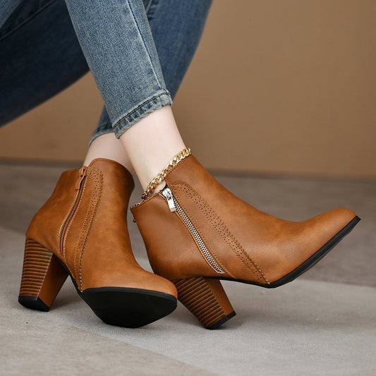 Bottes à talon élégantes pour femmes avec fermeture éclair Chic und Stil
