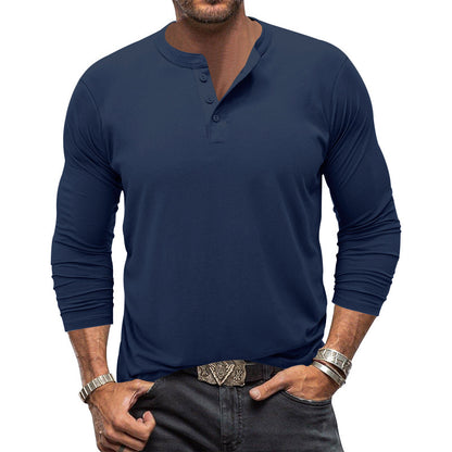 Chemise Henley à manches longues pour homme avec col moderne et détails de boutons pratiques Chic und Stil