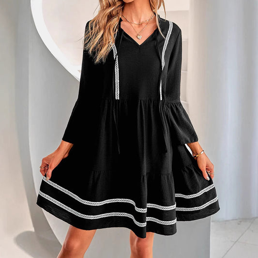 Robe de loisirs pour femmes avec une coupe ample et des volants décoratifs Chic und Stil