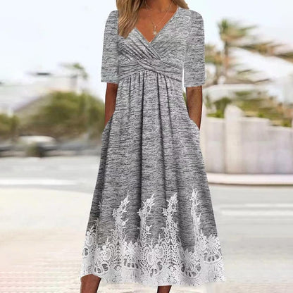 Robe midi en dentelle pour femmes Chic und Stil