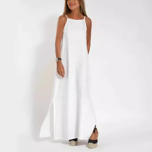 Robe maxi pour dames avec une coupe élégante et de fines bretelles Chic und Stil