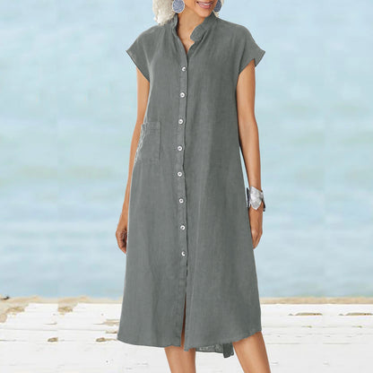 Robe boutonnée décontractée pour femmes Chic und Stil