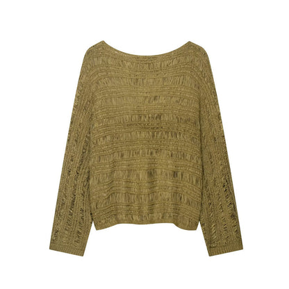 Pull en tricot décontracté pour femmes avec motif texturé Chic und Stil