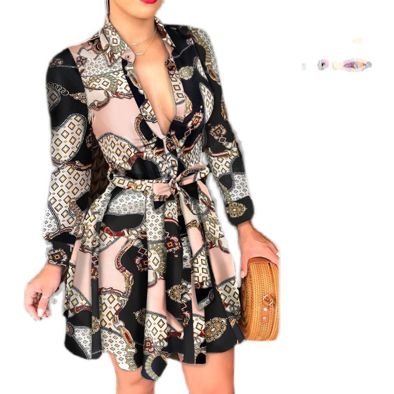 Femmes Élégante Robe Chemise Chic und Stil