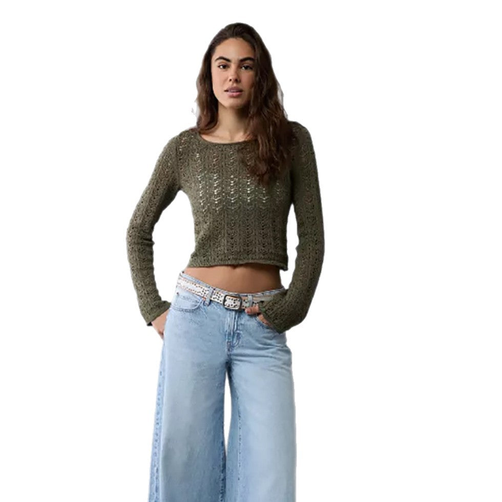 Dames Haut en tricot élégant avec un fin motif en trou Chic und Stil