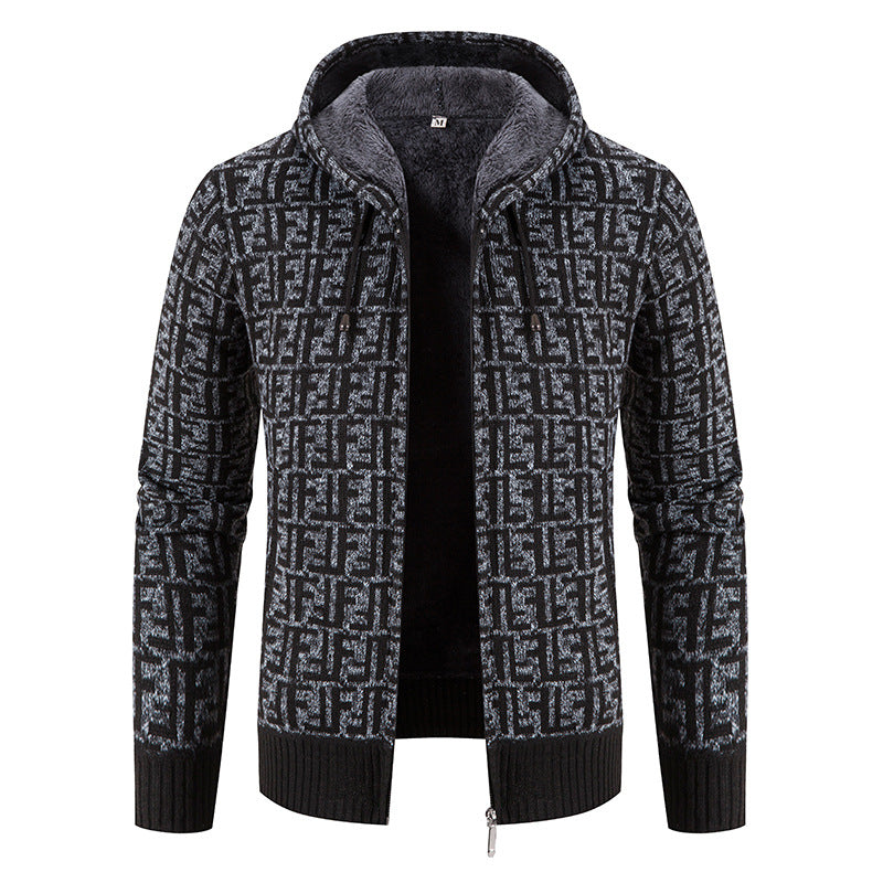 Men's High-Quality Pullover with Modern Pattern and Chic Hoodie Style