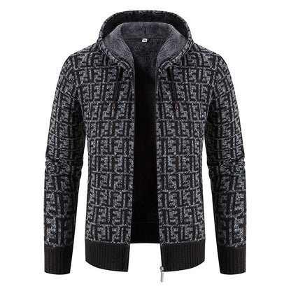 Men's High-Quality Pullover with Modern Pattern and Chic Hoodie Style