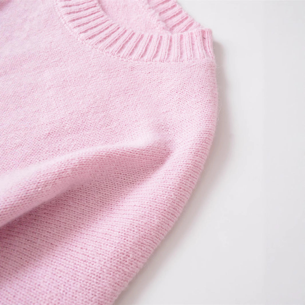 Pull oversized confortable pour femmes avec col rond et larges poignets Chic und Stil