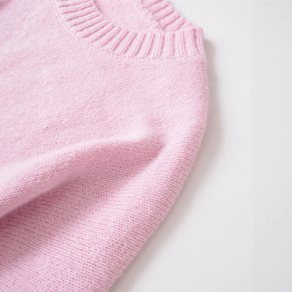 Pull oversized confortable pour femmes avec col rond et larges poignets Chic und Stil