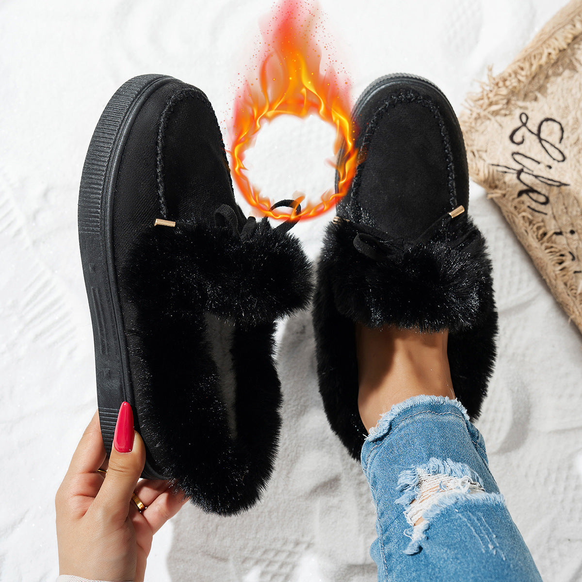 Dames Fleece doublé baskets Chic und Stil