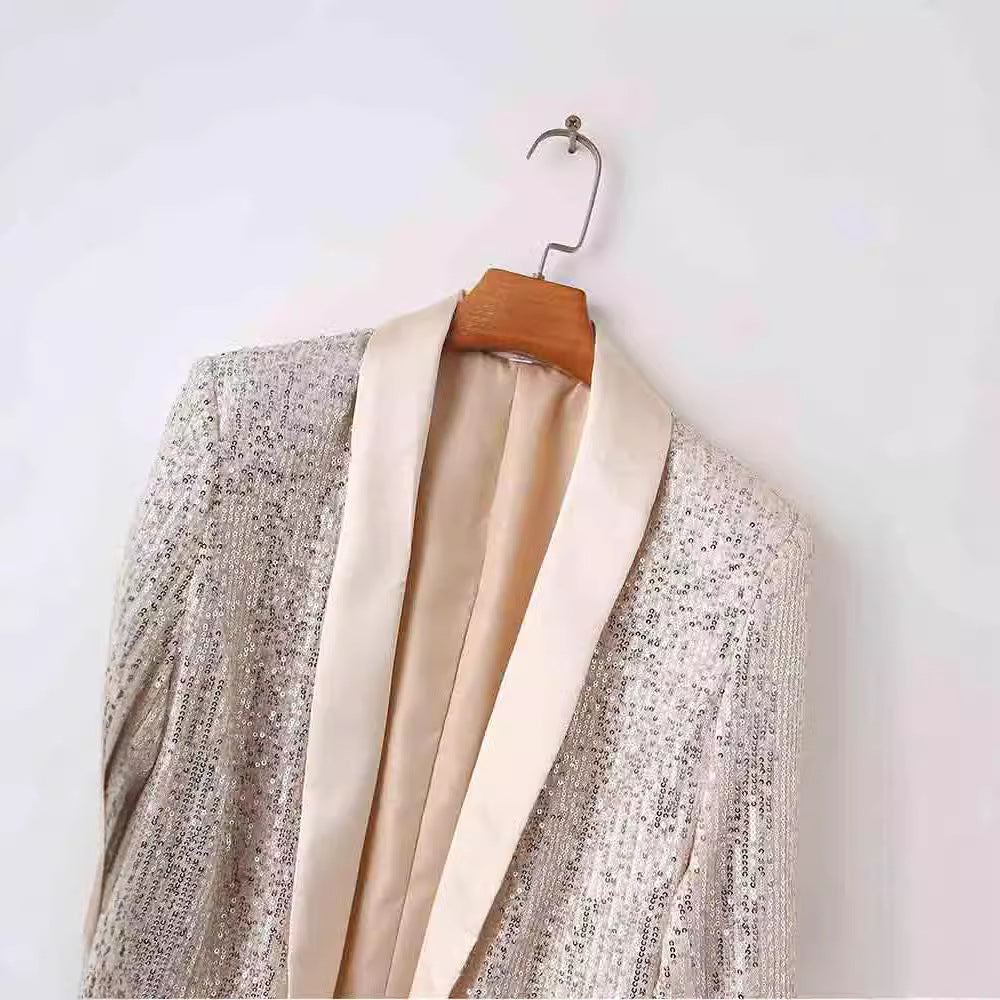 Dames Blazer scintillant Chic und Stil
