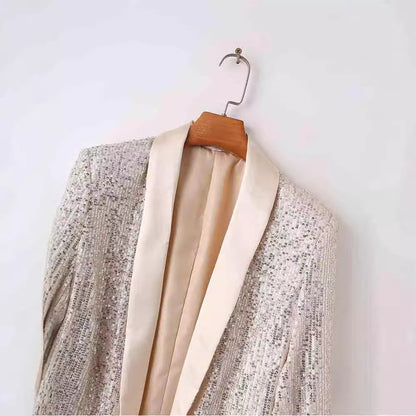 Dames Blazer scintillant Chic und Stil