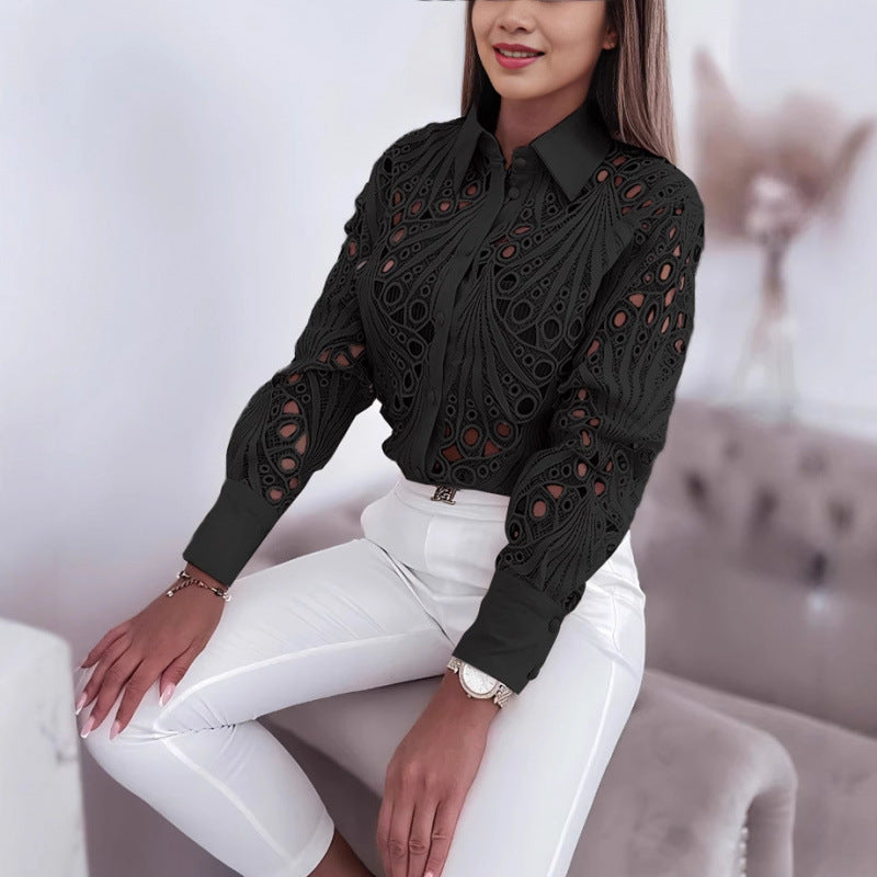 Blouse élégante pour femmes avec un design unique à découpe Chic und Stil
