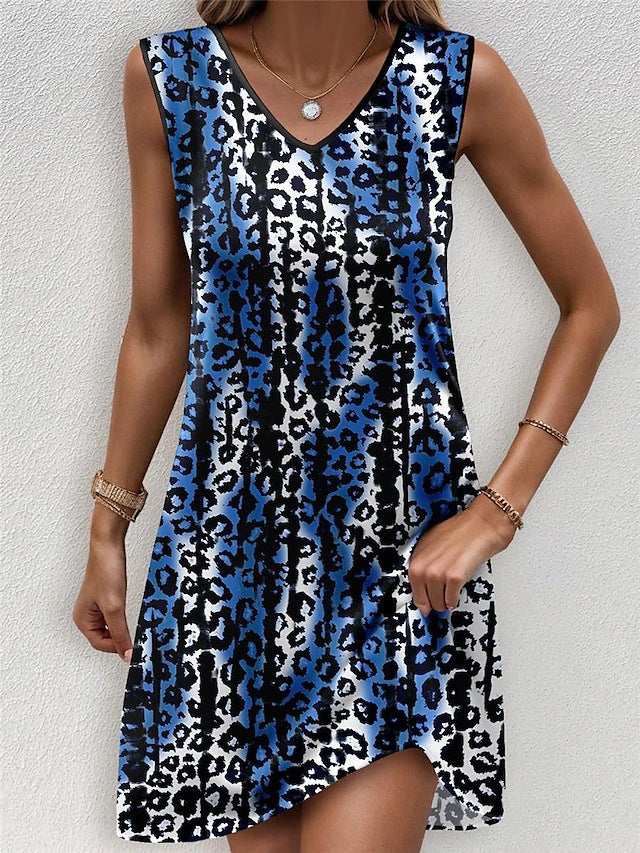 Robe d'été pour femmes avec un élégant imprimé léopard et une coupe flatteuse Chic und Stil