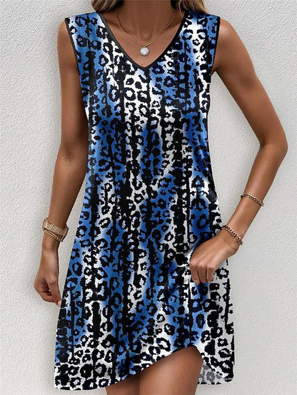 Robe d'été pour femmes avec un élégant imprimé léopard et une coupe flatteuse Chic und Stil