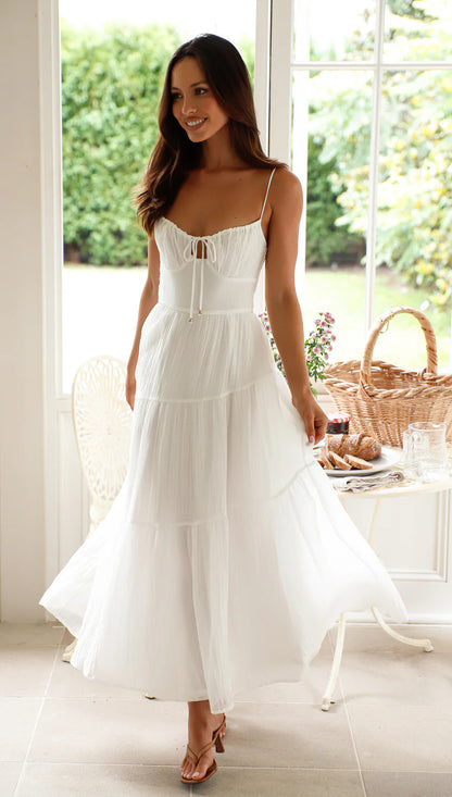 Robe maxi à bretelles réglables pour femmes Chic und Stil