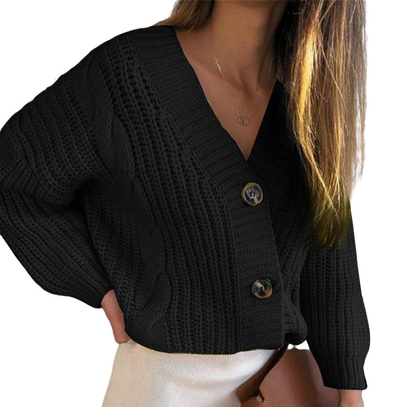 Dames cardigan avec décolleté en V plongeant et boutons décoratifs Chic und Stil