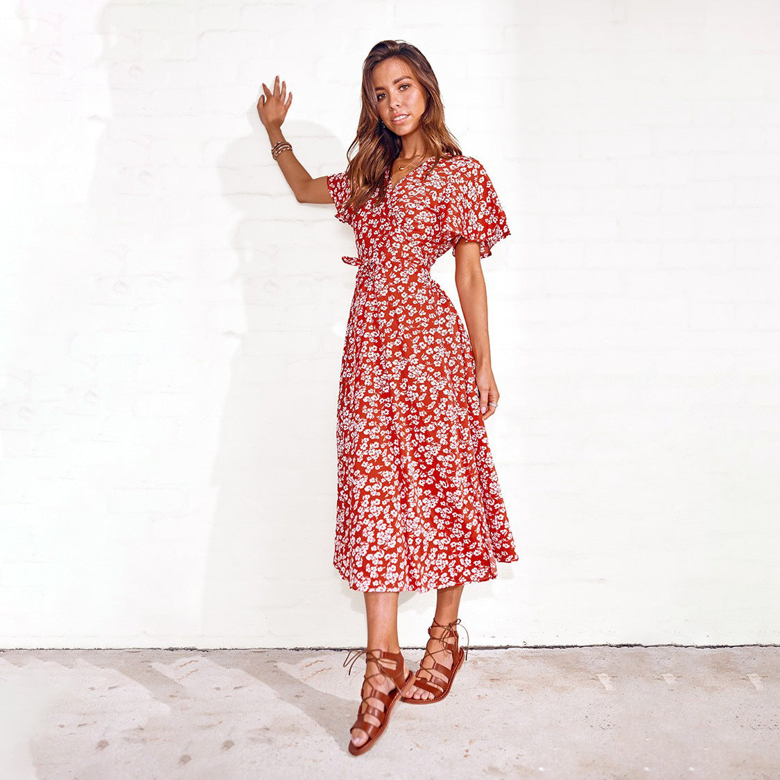 Robe maxi enveloppante Chic und Stil pour femmes