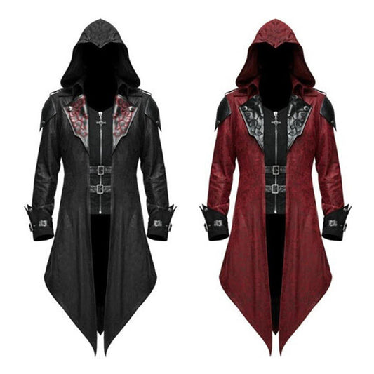 Hooded coat for women with faux leather details Chic und Stil