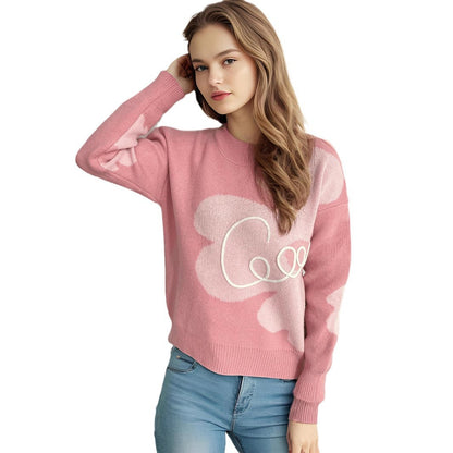 Pull confortable pour femmes avec inscription créative et design moderne Chic und Stil