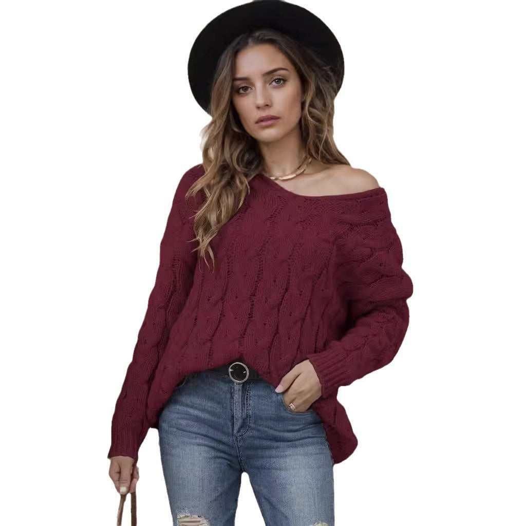 Pull-over en tricot épais pour dames avec un design de tresse moderne et une coupe ample Chic und Stil