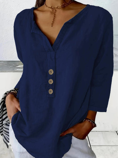 Chemise blouse pour femmes avec patte de boutonnage décontractée Chic und Stil