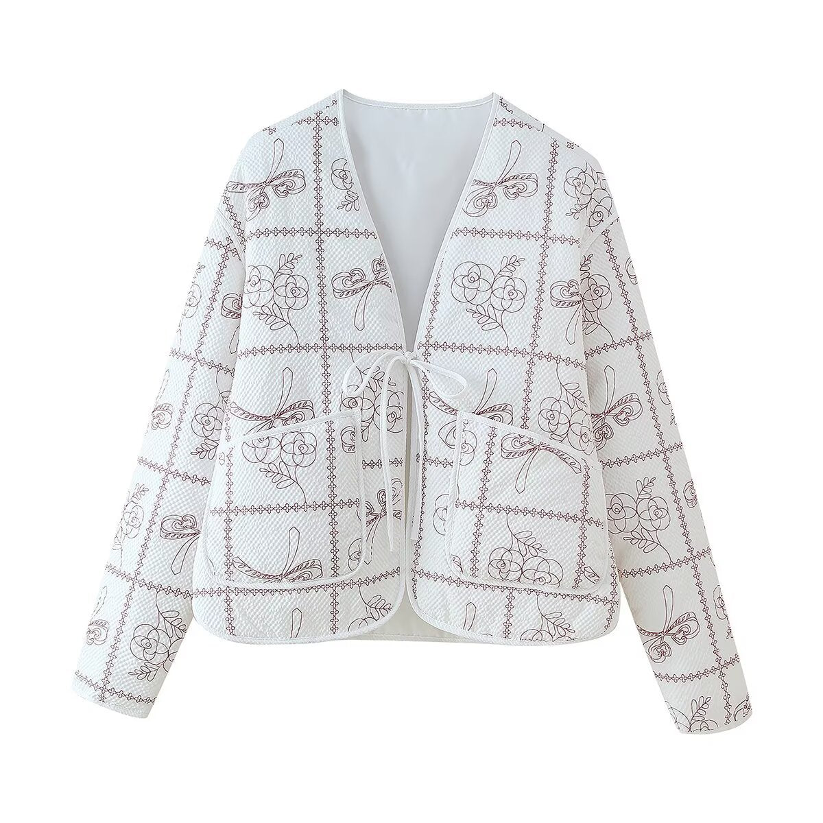 Dames blazer surpiqué avec motifs floraux Chic und Stil