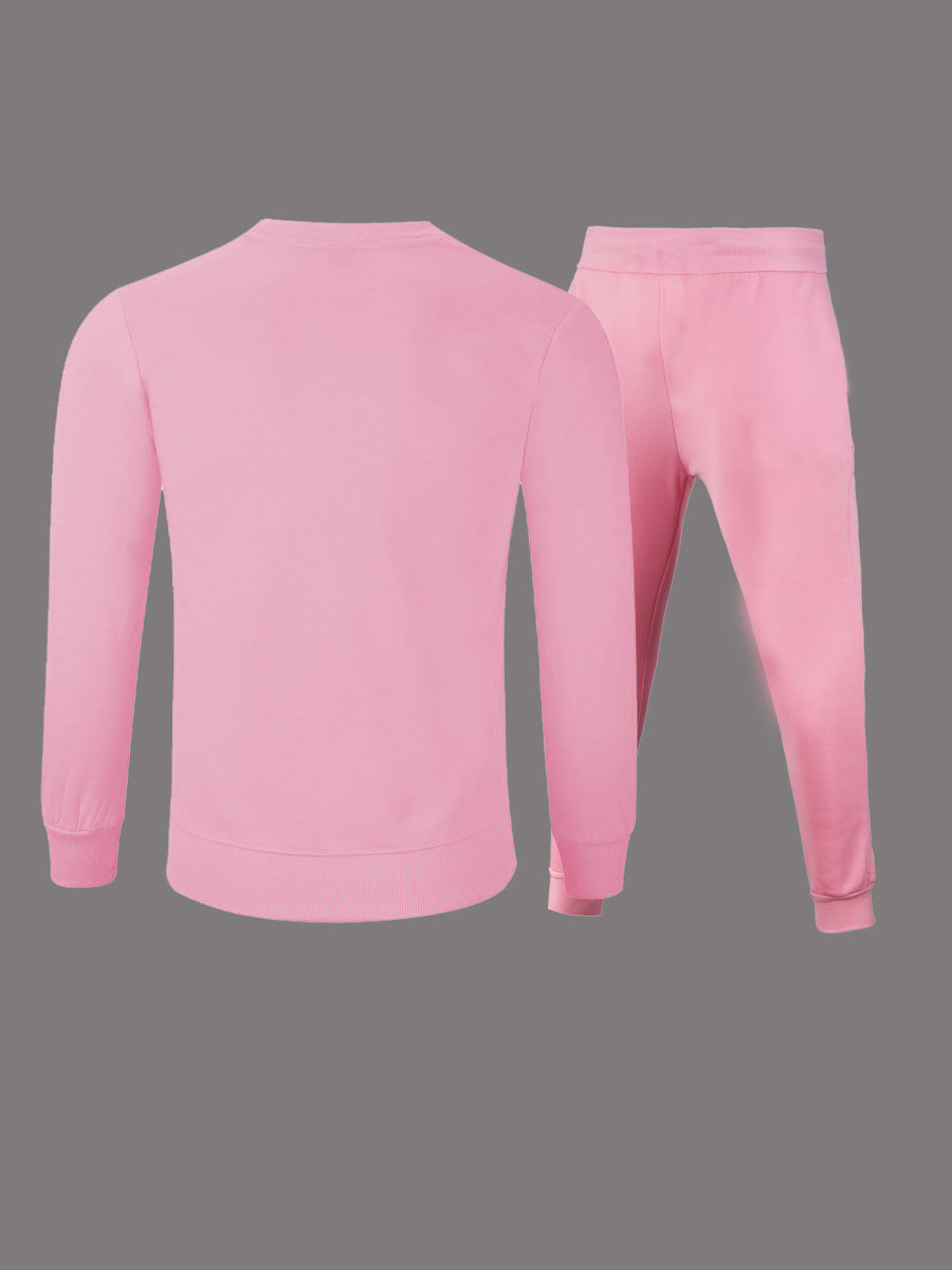 Women's sporty sweatshirt and jogging pants set with urban graphic print Chic and Style