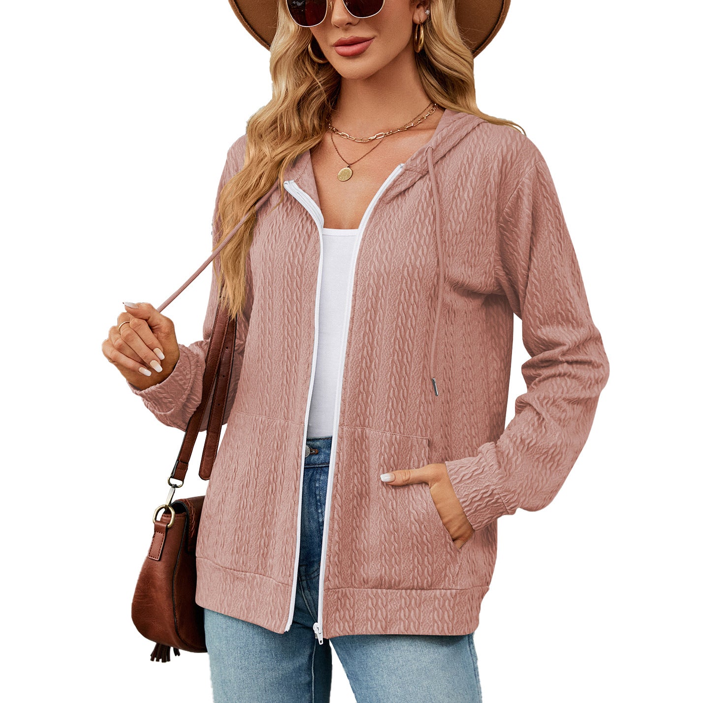 Dame cardigan avec col haut et design polyvalent Chic und Stil