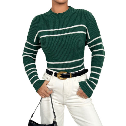 Pull en tricot rayé pour femmes Chic und Stil