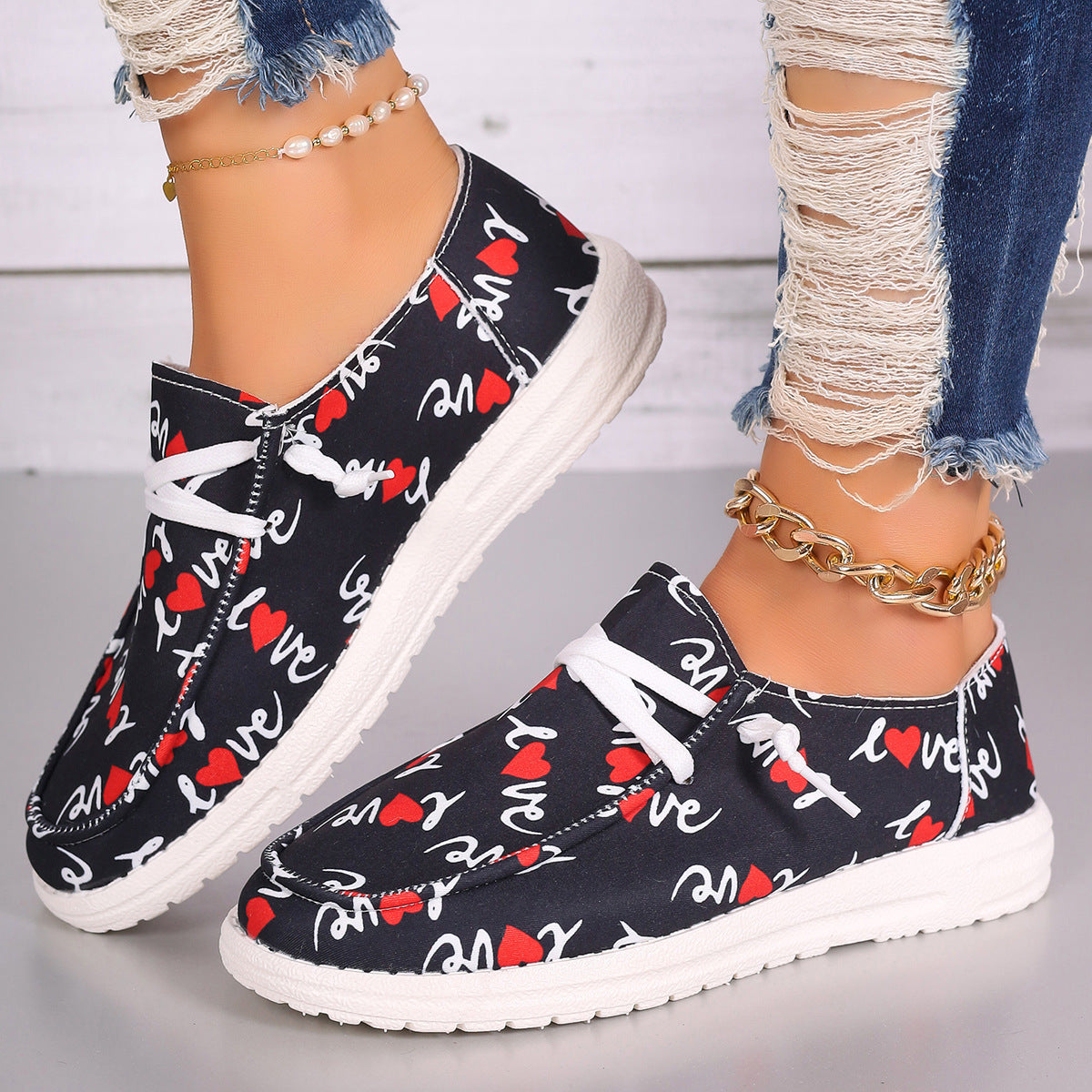 Baskets à enfiler pour femmes avec motif baseball Chic und Stil