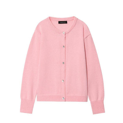 Dames comfortable cardigan avec fermeture à bouton et coupe décontractée Chic und Stil