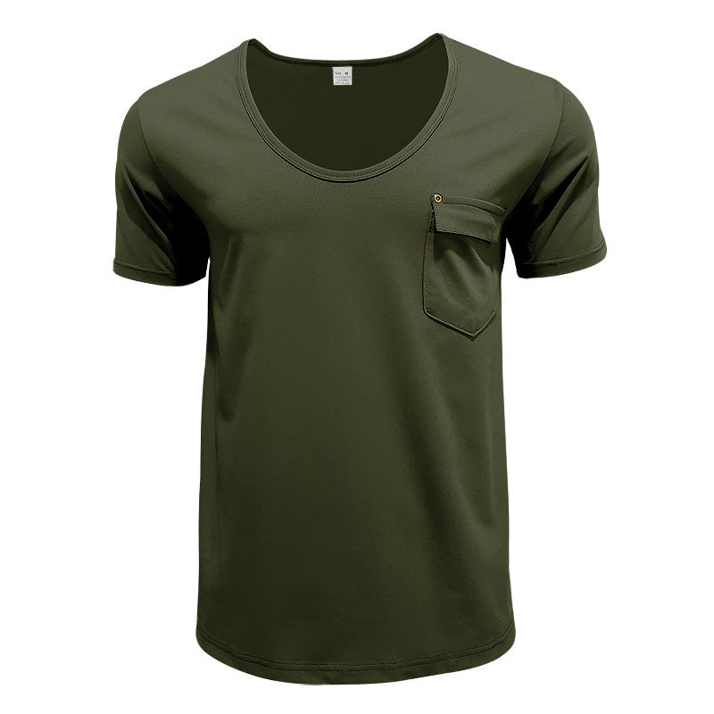 T-shirt pour hommes respirant avec poche poitrine pratique Chic und Stil