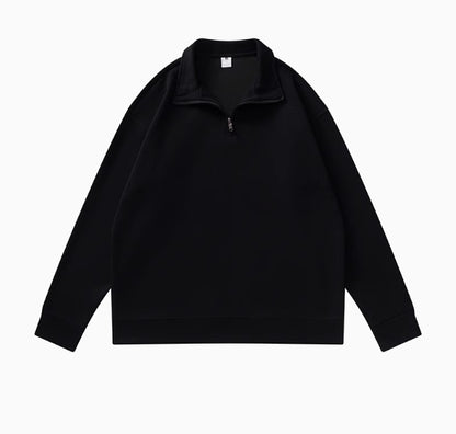 Chic und Stil women's fleece sports pullover with short zipper